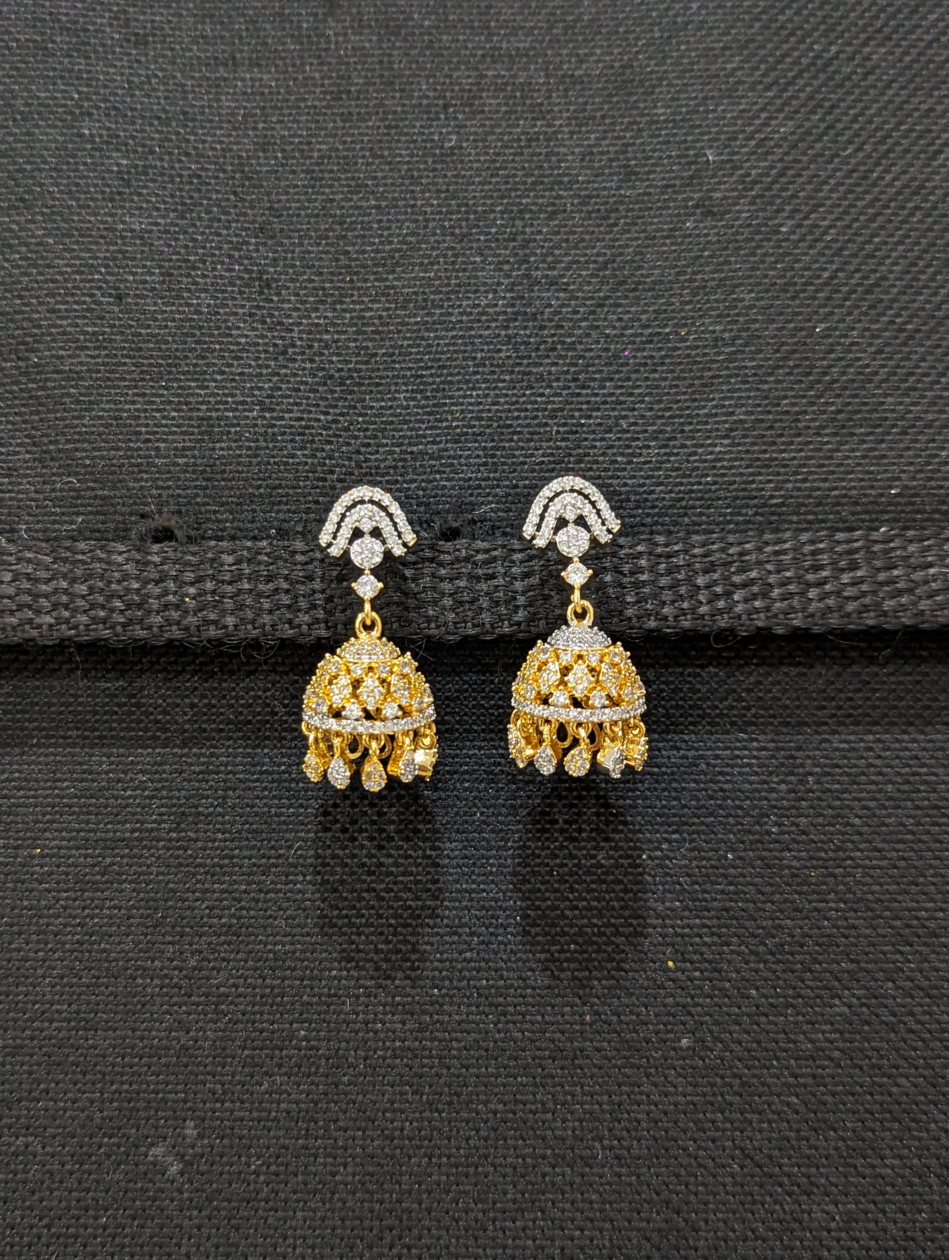 Fida Ethnic Traditional white club shaped small jhumka earrings with white  pearl drops
